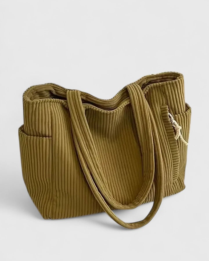 Leonarda – Ribbed Cord Detail Tote Bag