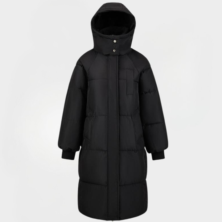 Angela – Relaxed Fit Hooded Plaid Jacket