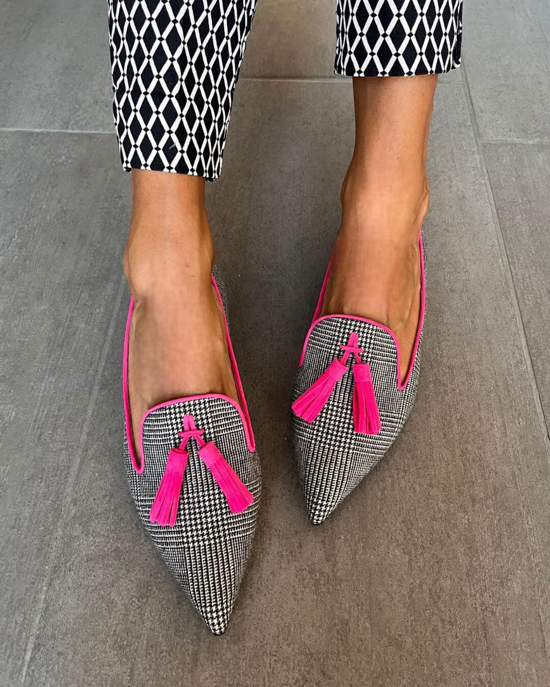 Bridget – Pointed Loafer With Fringe Detail