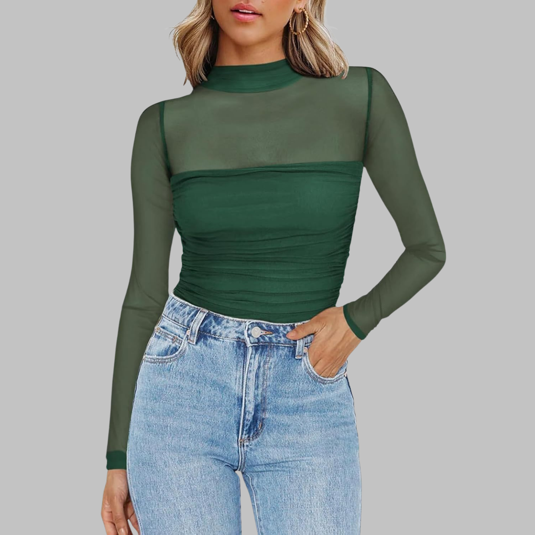 Deirdre – Comfy V-Neck Long Sleeve Top