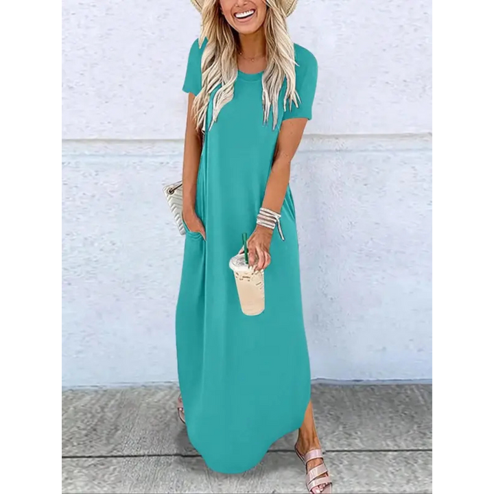 Jill – Casual Round Neck Summer Maxi Dress