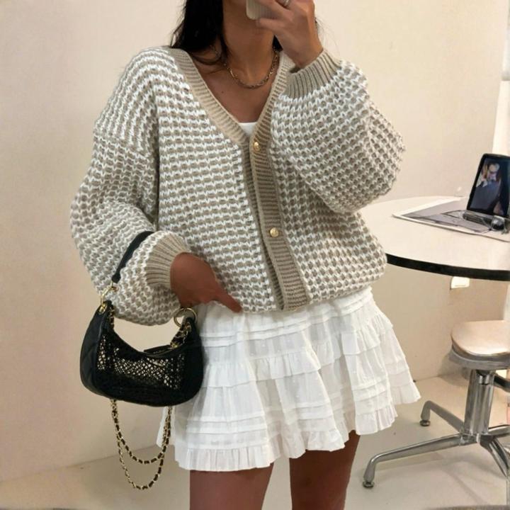 Alycia – Asymmetric Button Cardigan