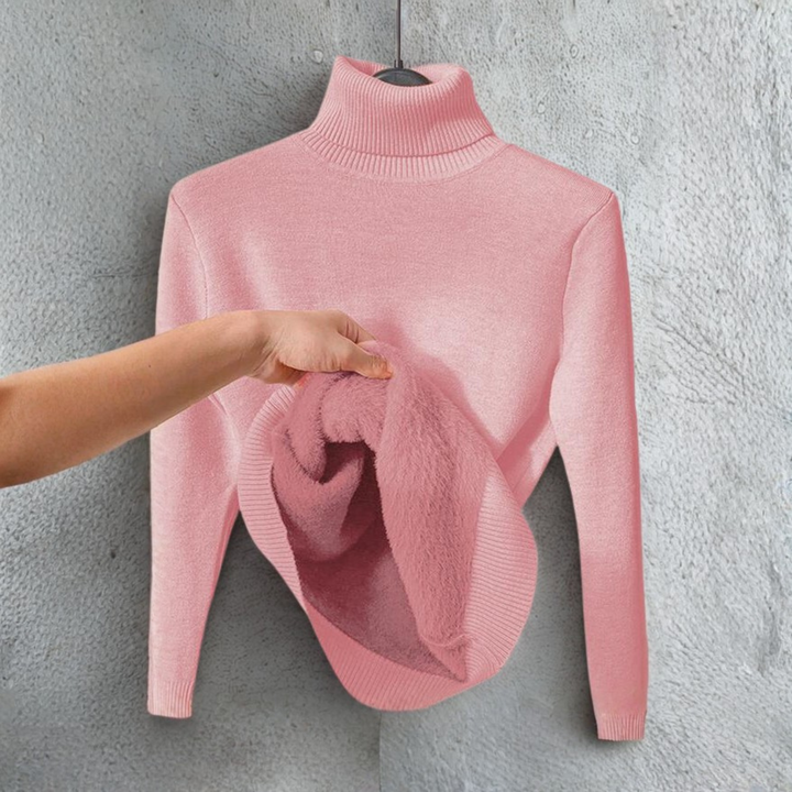 Cynthia – Cosy Plain Turtle Neck Long Sleeve Sweater
