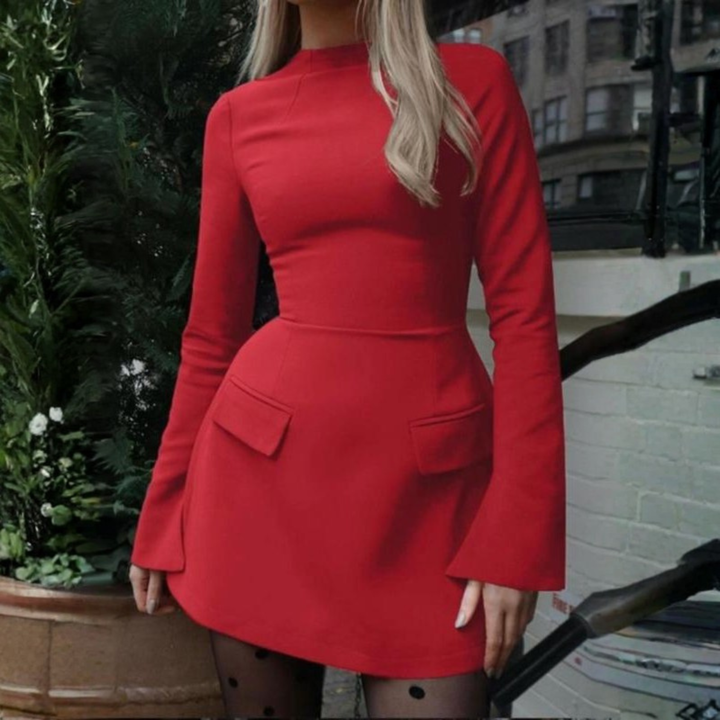 Mavis – Chic Long Sleeve Bodycon Mini Dress
