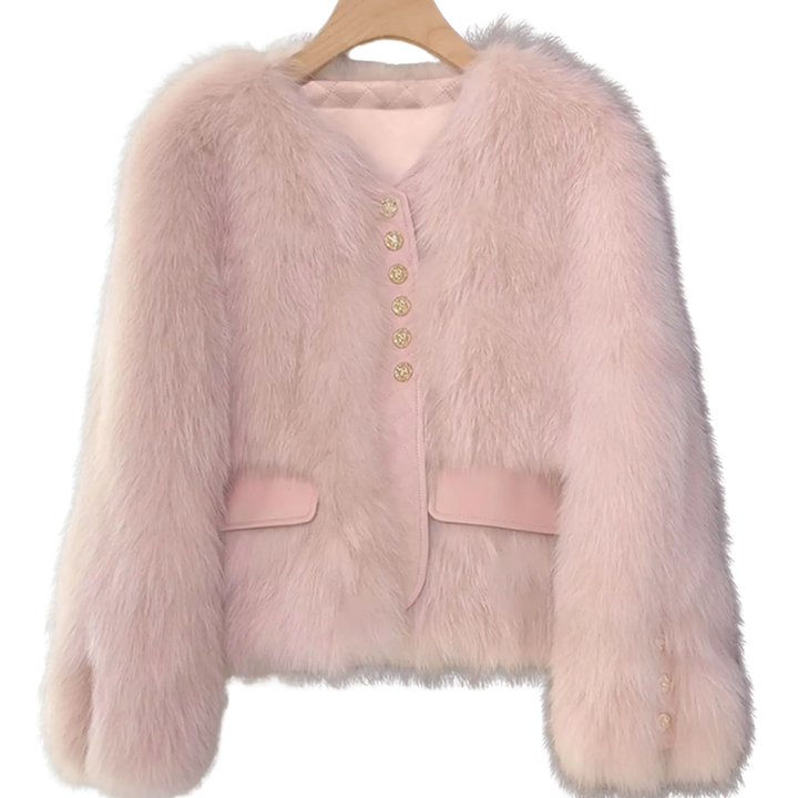 Ruth – Stylish Faux Fur Patchwork Winter Jacket