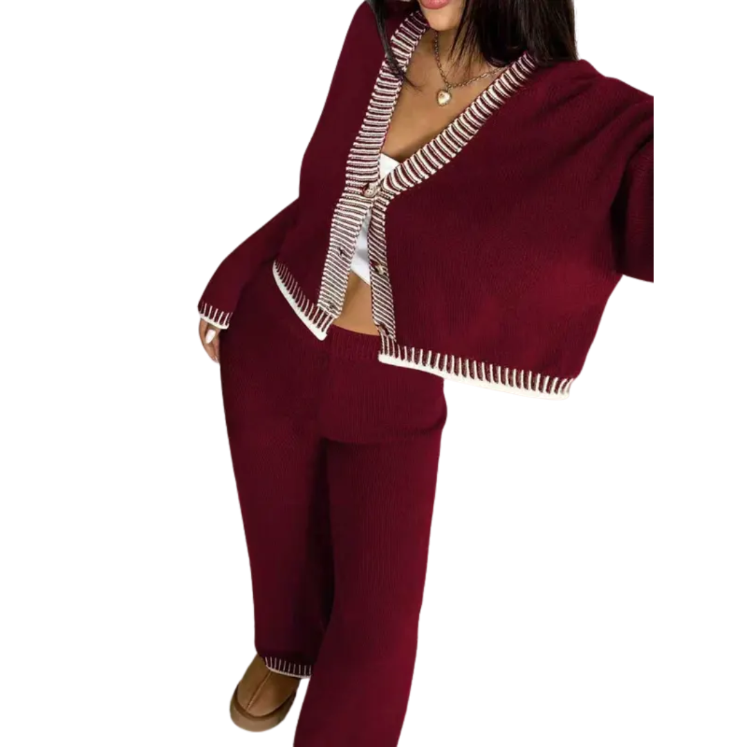 Shamcey – Striped Cosy Sweater and Trousers Set