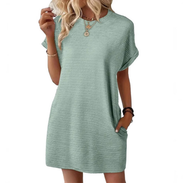 Teresa – Casual Minimalist Round Neck Summer Dress