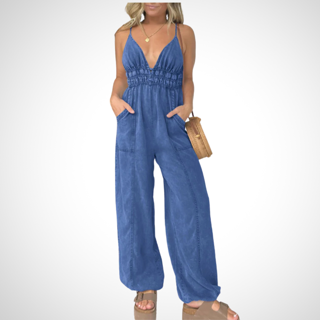 Angela – Classic Plain Jumpsuit