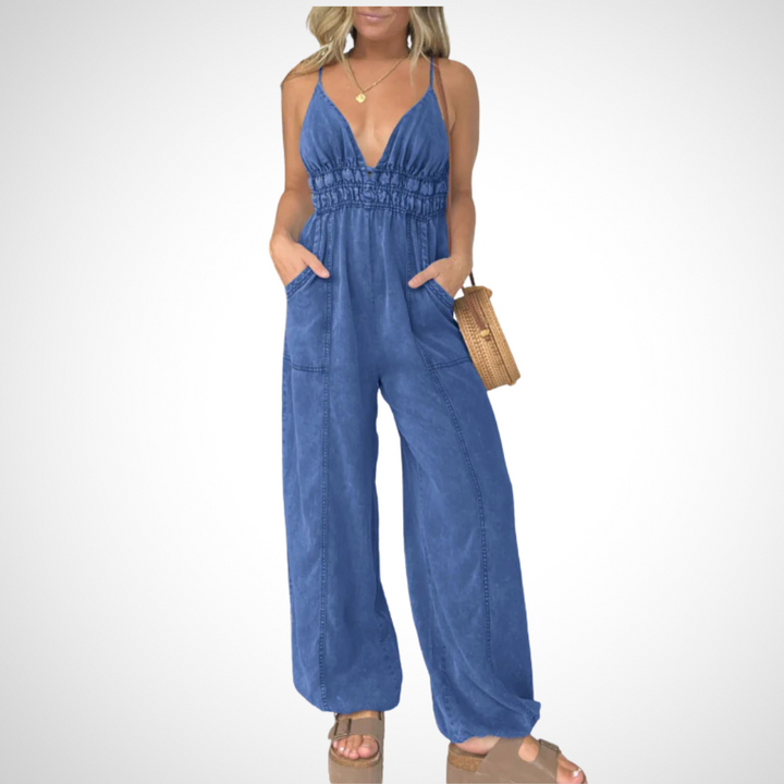 Angela – Classic Plain Jumpsuit