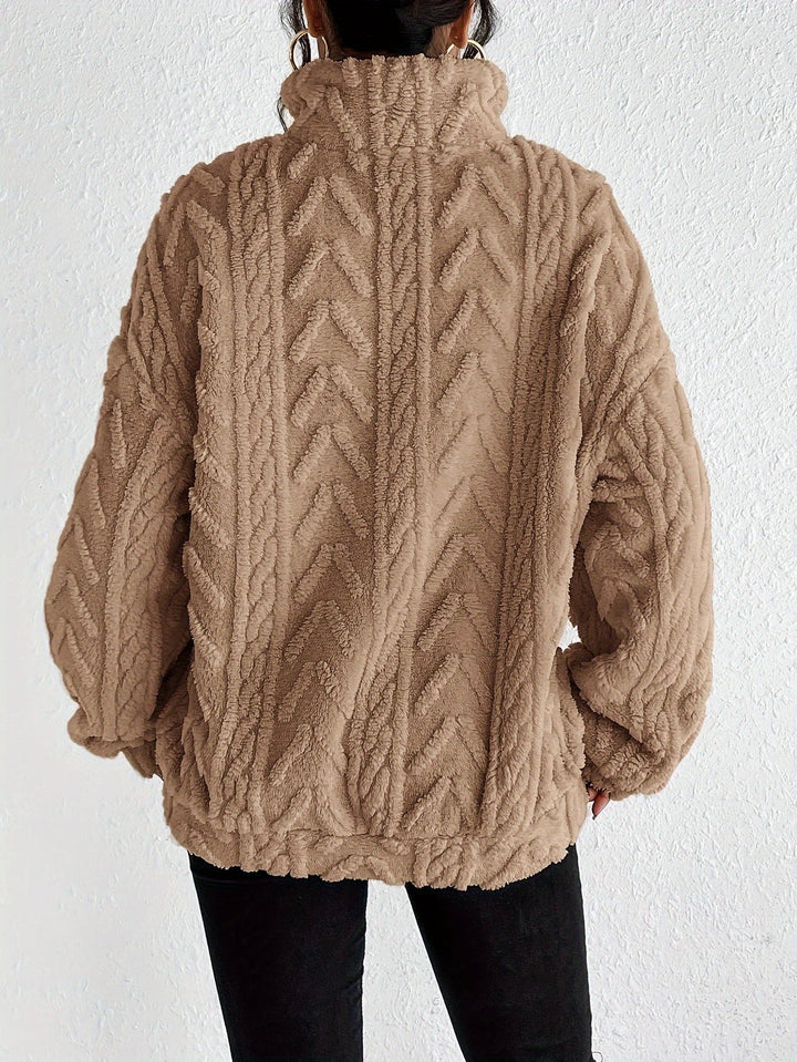 Heidi – Open Front Knit Cardigan with Cartoon Print