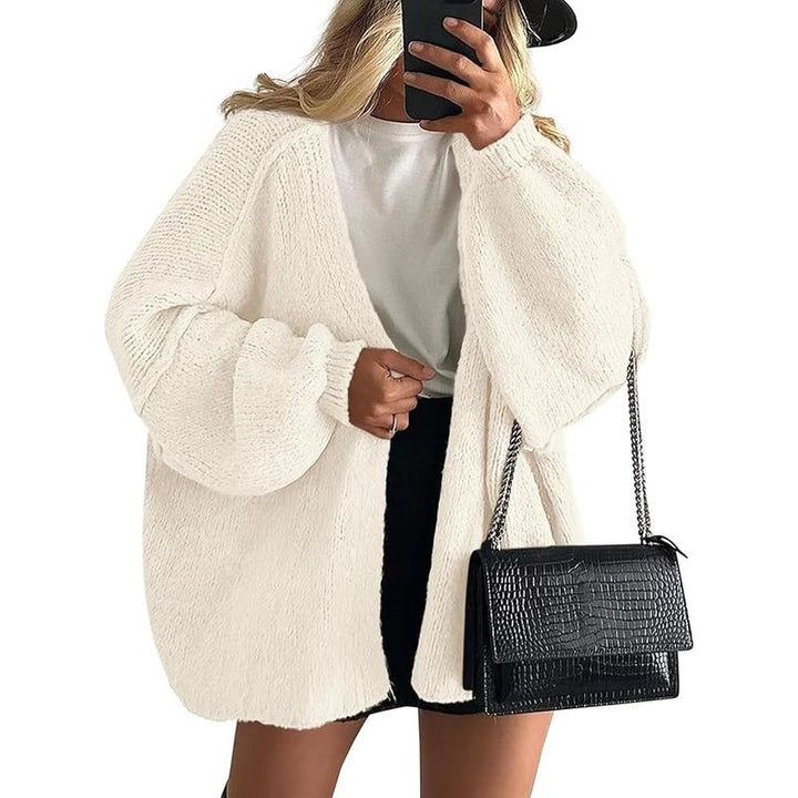 Sheena – Oversized Lantern Sleeve Autumn Knit Cardigan