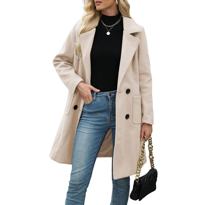 Angela – Casual Wool Blend Warm Notch Lapel Winter Coat
