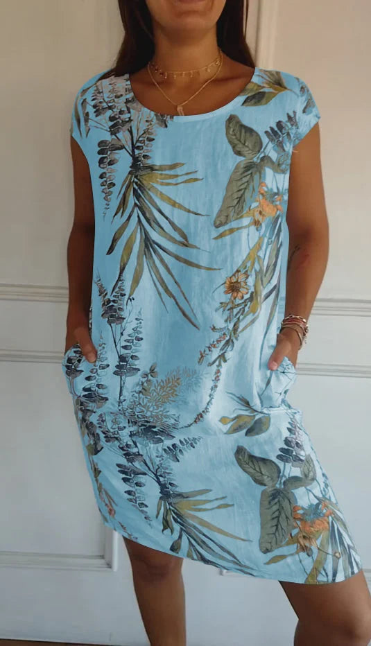 Nora – Printed Summer Dress with Pockets