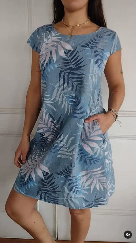 Nora – Printed Summer Dress with Pockets