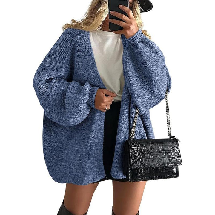 Sheena – Oversized Lantern Sleeve Autumn Knit Cardigan