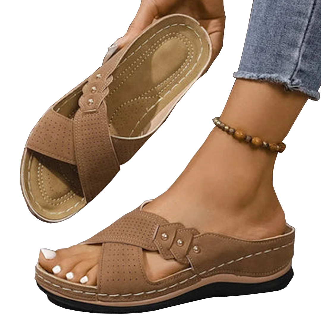 Jennifer – Crossover Strap Orthopedic Comfort Sandals