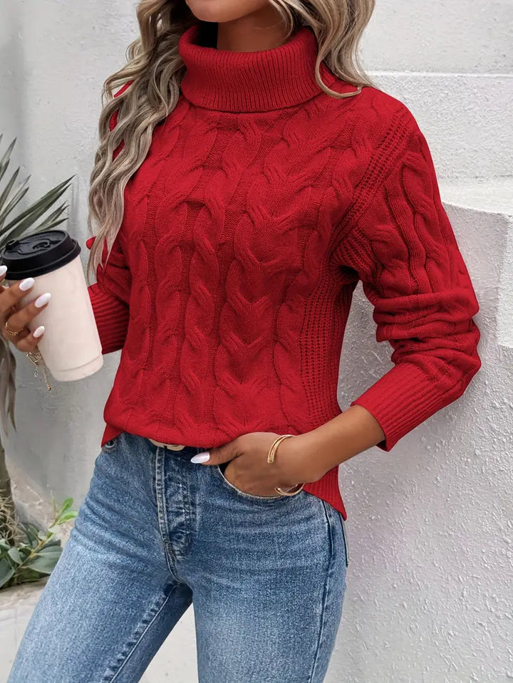Anthea – Cable Knit Turtleneck Sweater