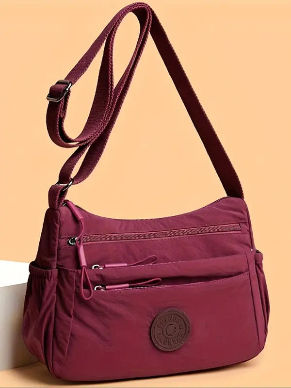 Ethel – Solid Colour Multi Pocket Crossbody Bag