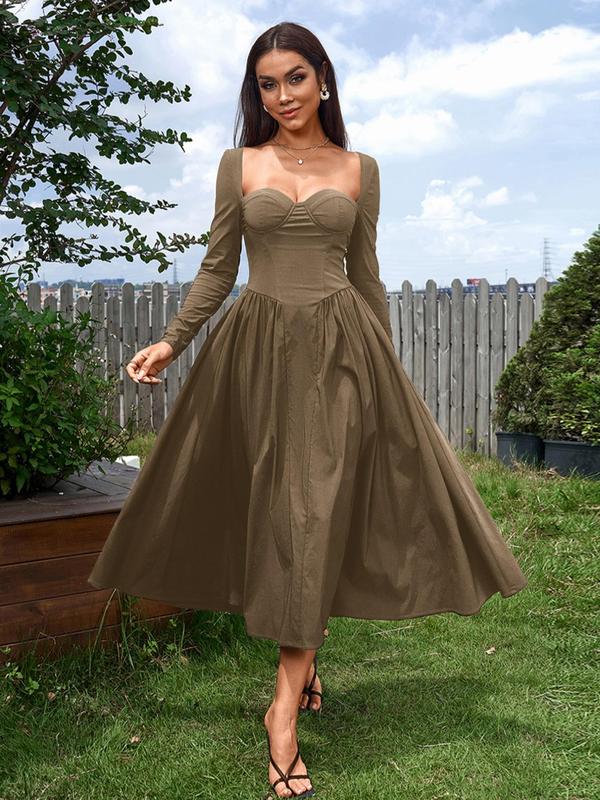 Sheena – Elegant Ruched Tie-Back Sweetheart Neck A-Line Party Dress