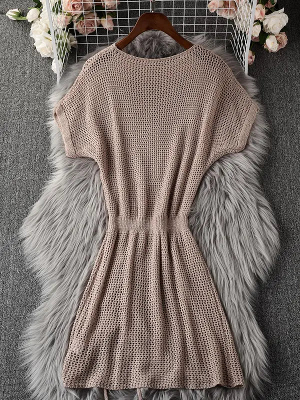 Angela – Casual Round Neck Summer Cover Up Dress