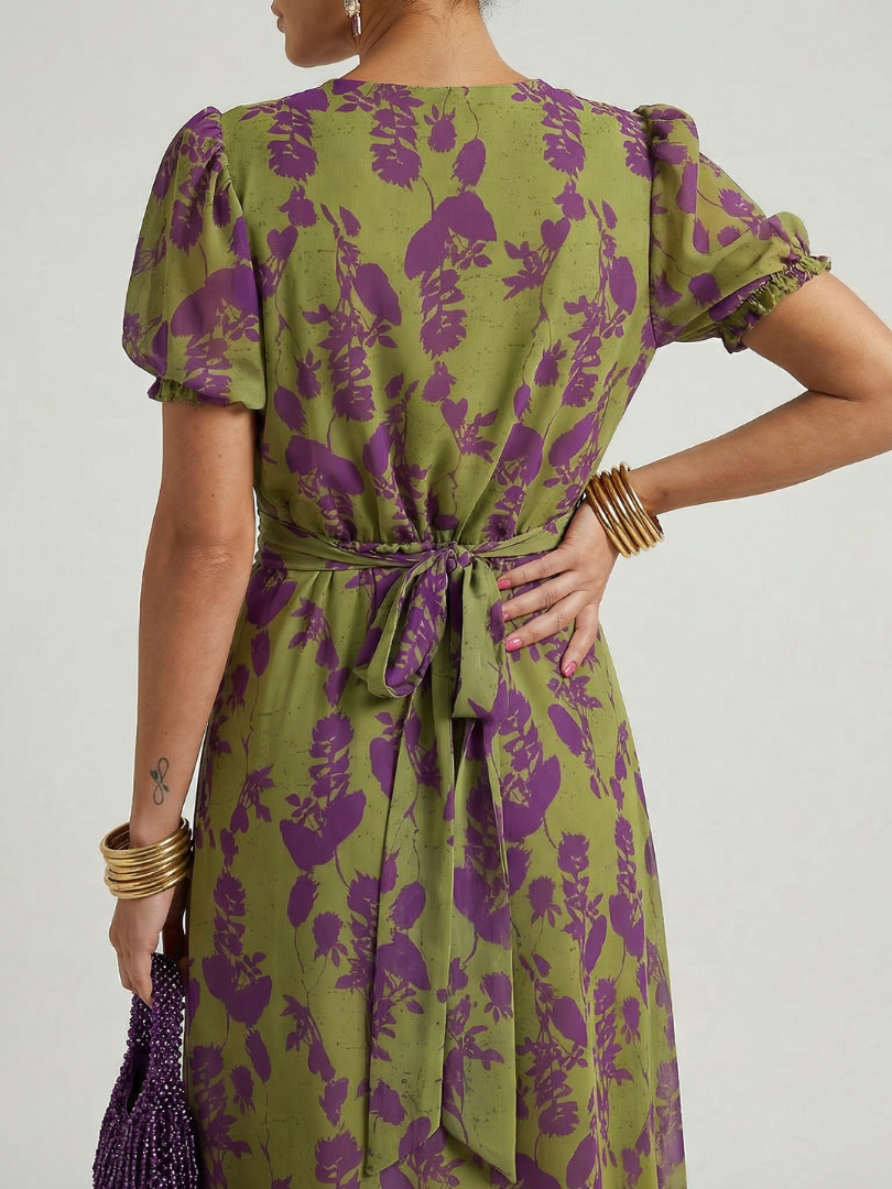 Vivienne – Floral Midi Wrap Dress