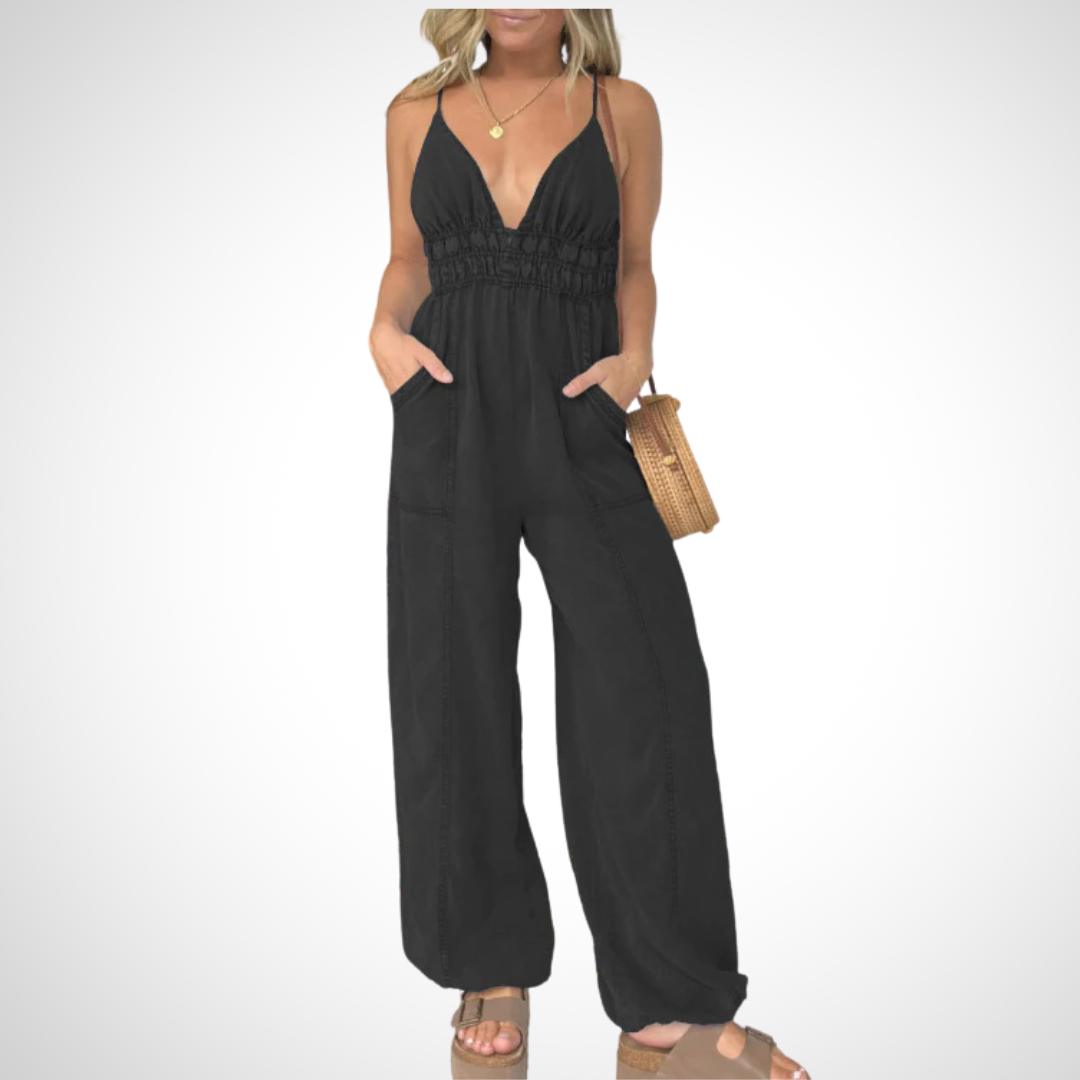 Angela – Classic Plain Jumpsuit