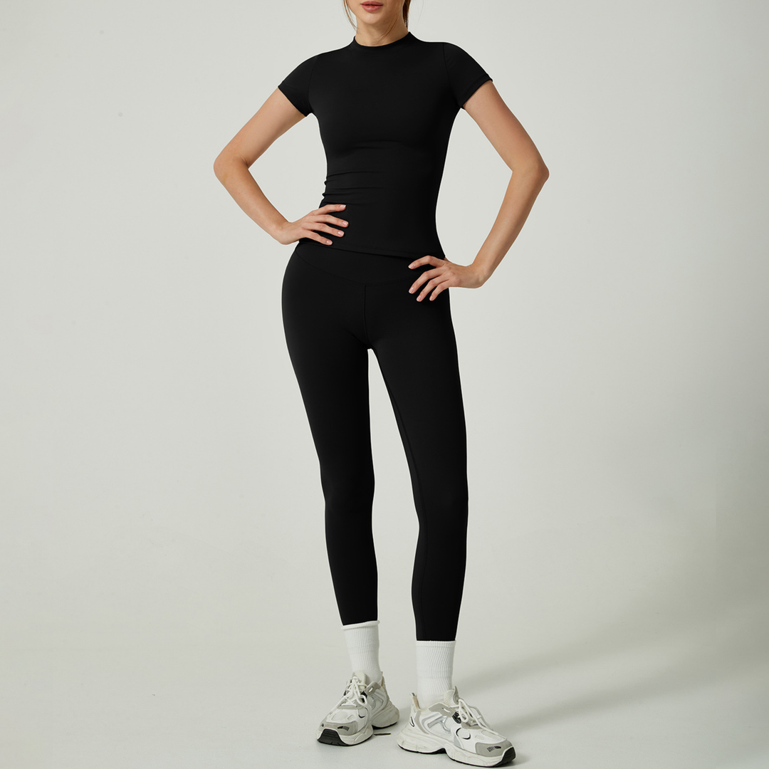 Sonia – Casual Plain Top and Leggings Loungewear Set
