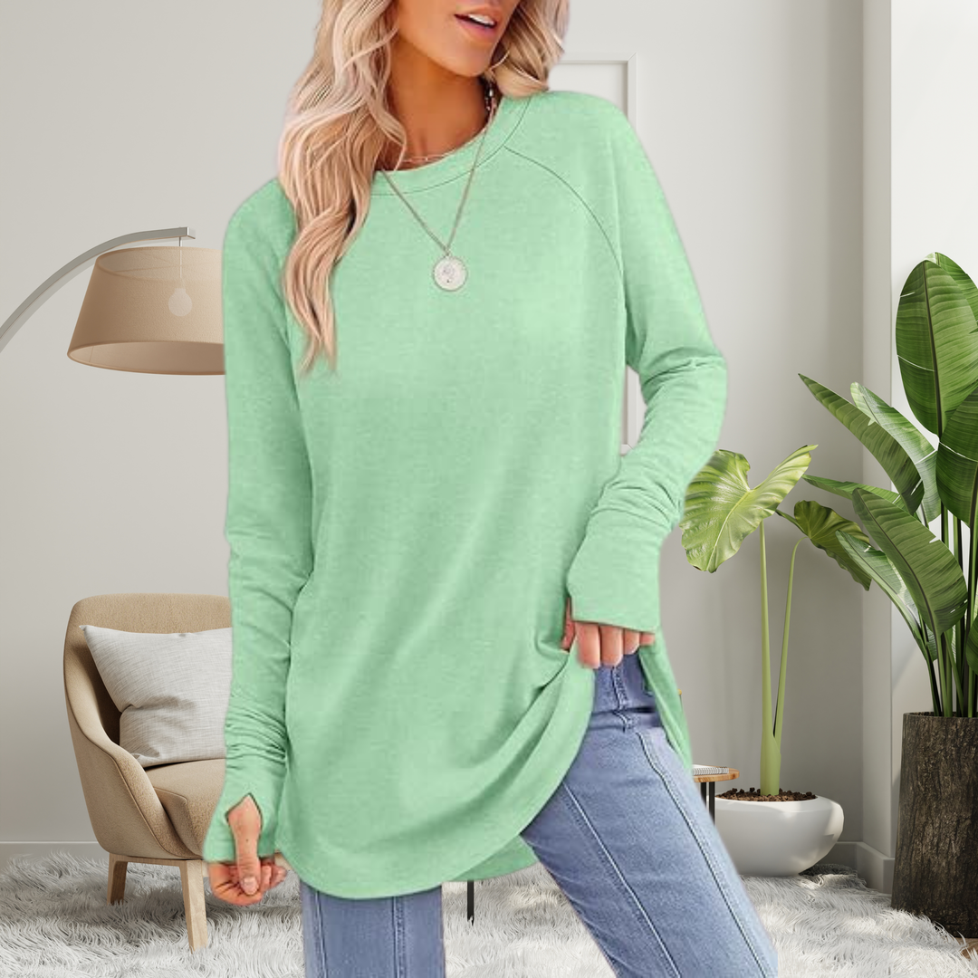 Josie – Cozy Round Neck Long Sleeve Top