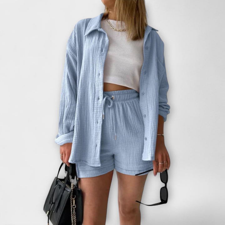 Rosanne – Elegant Coordinating Top And Bottom Set