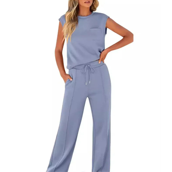 Harlow – Sleeveless Top and Wide-Leg Pants Set
