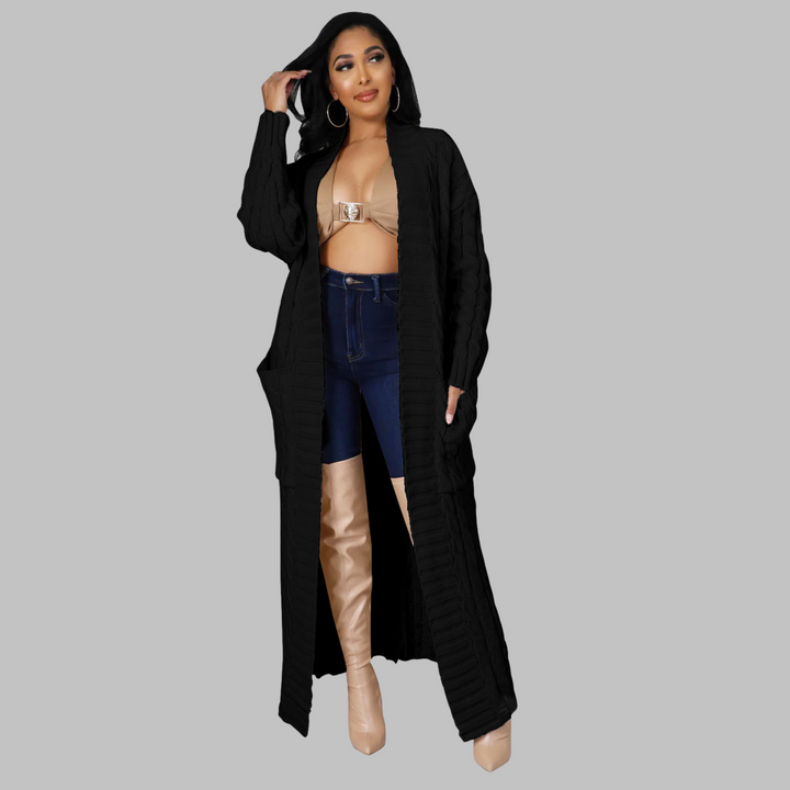 Jackie – Casual Long Sleeve Long Cardigan