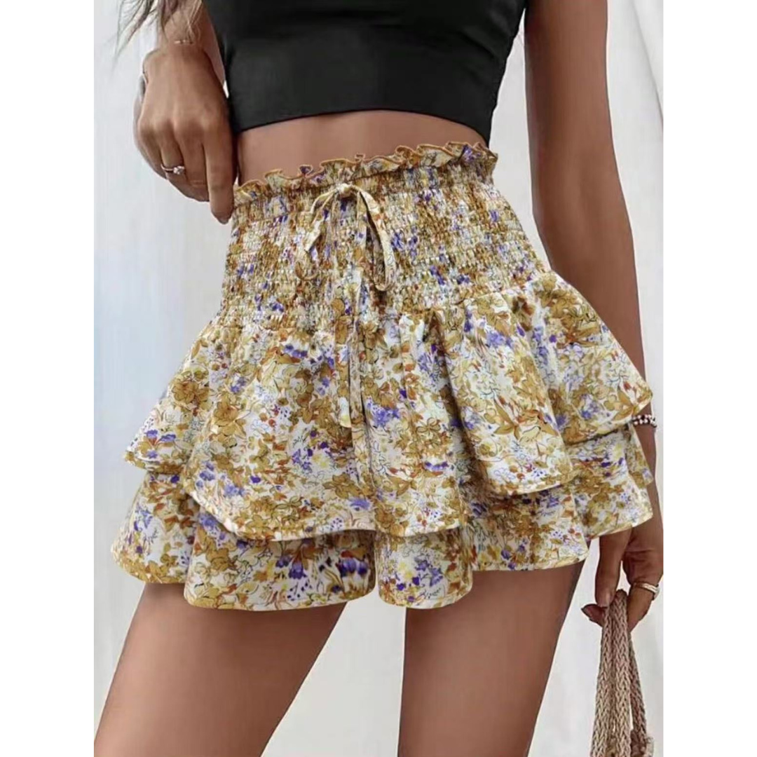 Josie – Lightweight Shirred Layered Summer Skort