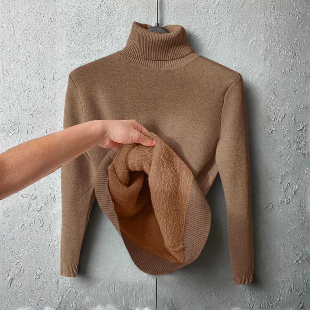 Cynthia – Cosy Plain Turtle Neck Long Sleeve Sweater