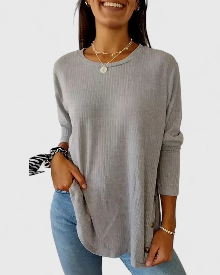 Thomasina – Elegant Crew Neck Shirt