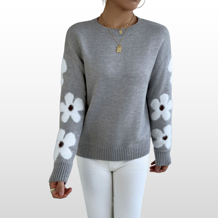 Stephanie – Casual Drop Shoulder Long Sleeve Sweater