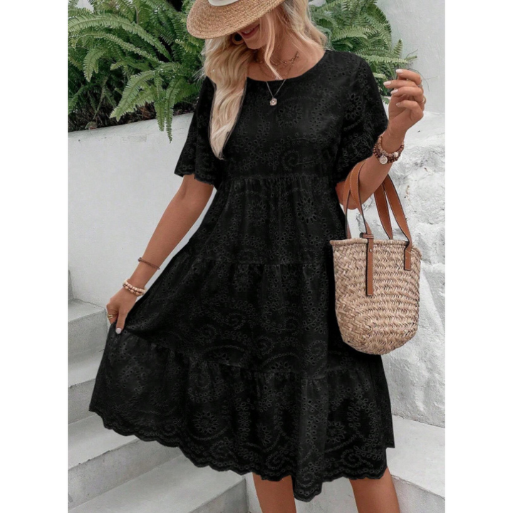 Lottie – Elegant Round Neck Boho Summer Dress