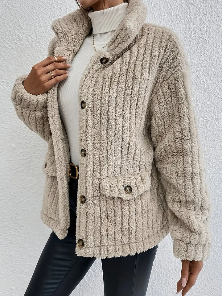 Nova – Double-Sided Velvet Button Cardigan