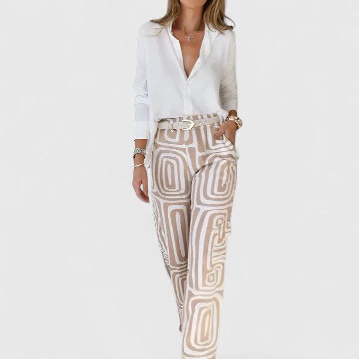 Camilla – Elegant Two-Piece Set With Belt