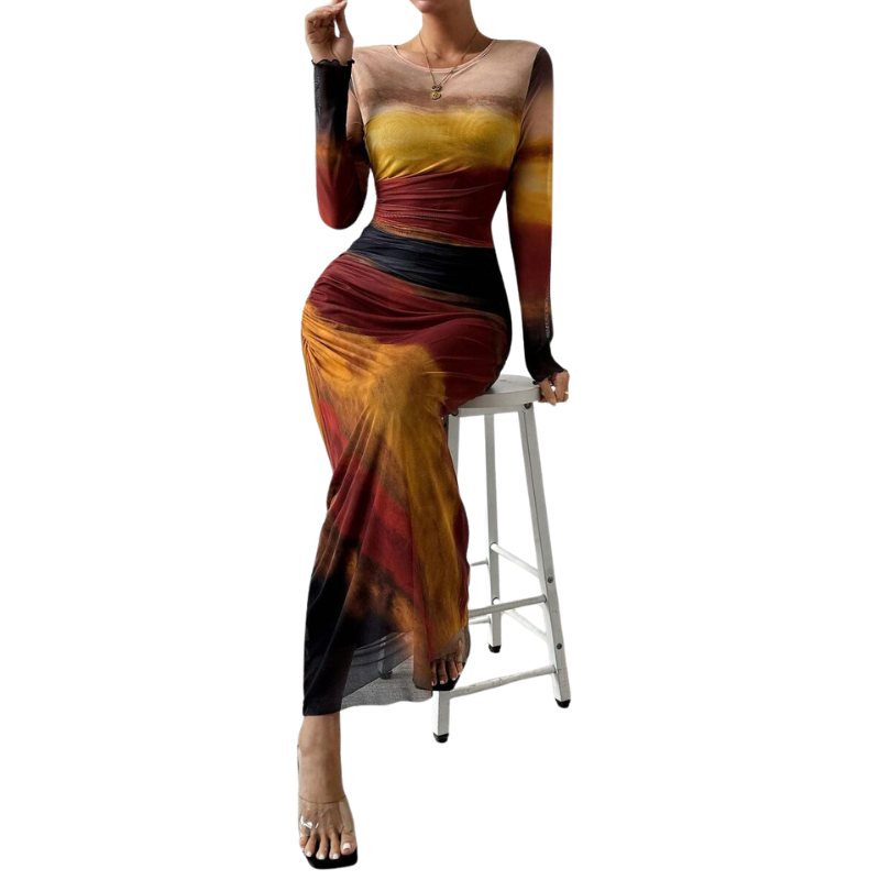 Jill – Stylish Leopard Ruched Bodycon Dress