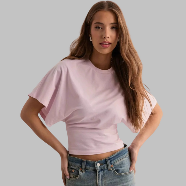 Cynthia – Casual Fitted Half Sleeve Round Neck Top