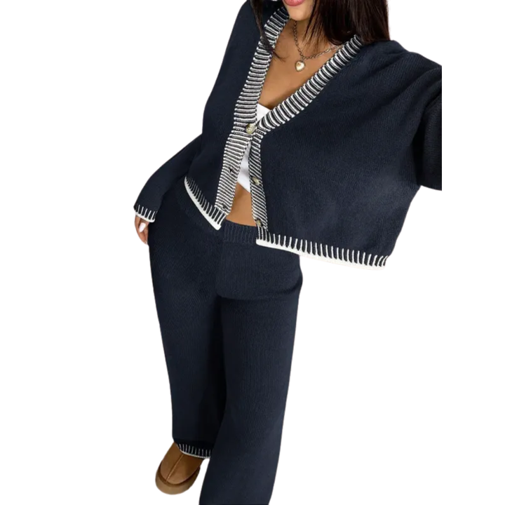 Shamcey – Striped Cosy Sweater and Trousers Set