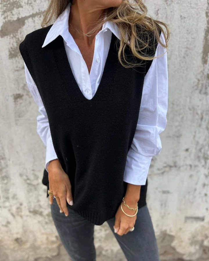 Evelyn – Stylish Knit Sweater Vest