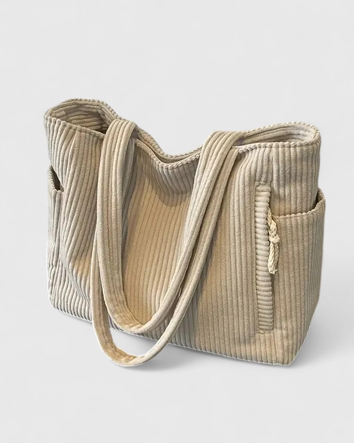 Leonarda – Ribbed Cord Detail Tote Bag