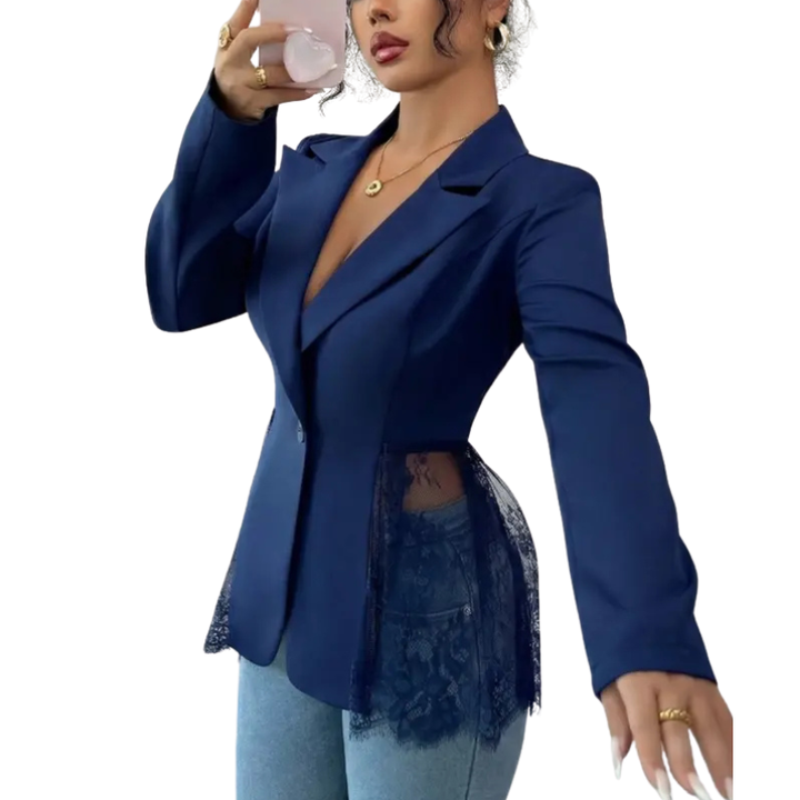 Alexa – Elegant Lace Tailored Modern Blazer