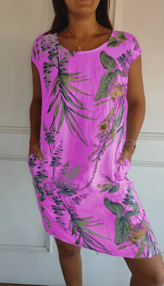 Nora – Printed Summer Dress with Pockets