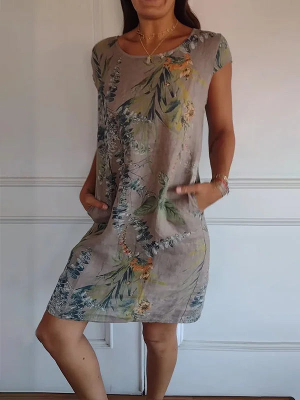Nora – Printed Summer Dress with Pockets
