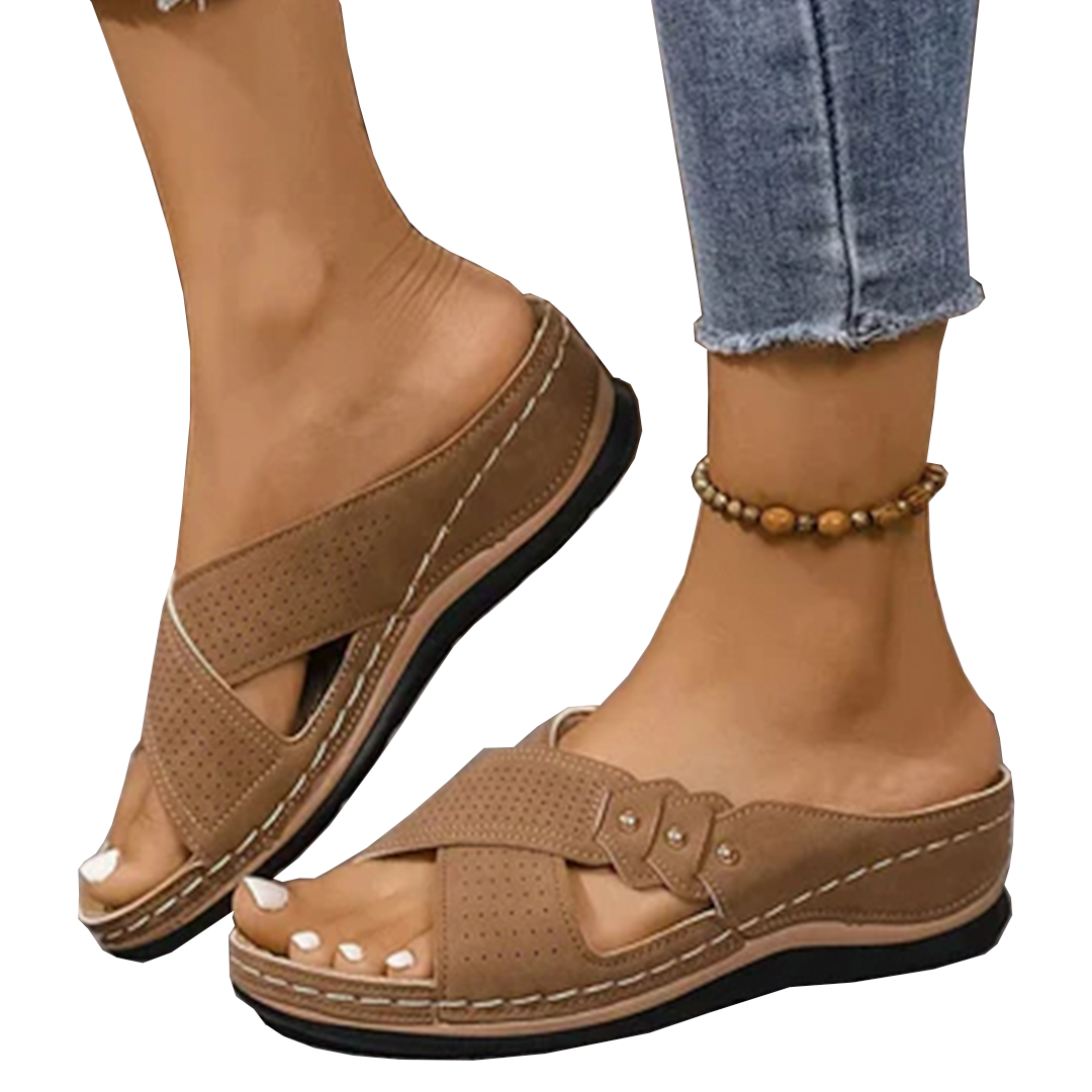 Jennifer – Crossover Strap Orthopedic Comfort Sandals
