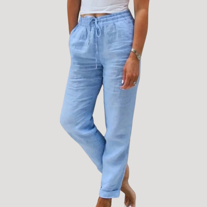 Janet – Casual Drawstring Lightweight Trousers