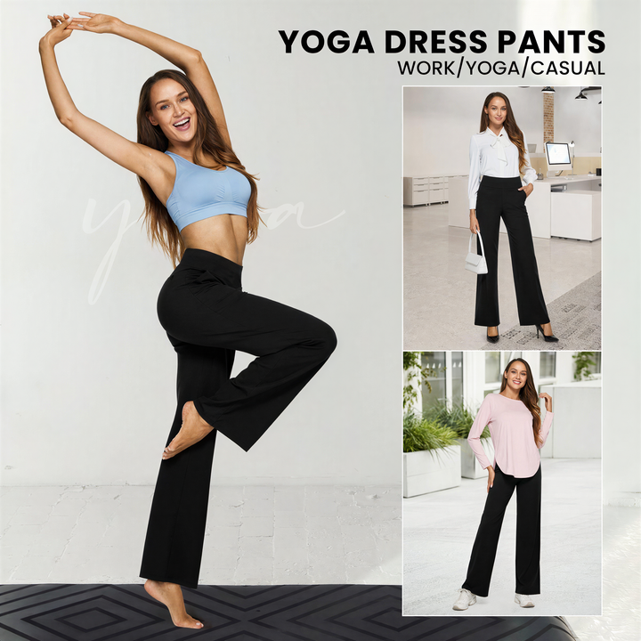 Sally – Comfortable High Waist Wide Leg Trousers