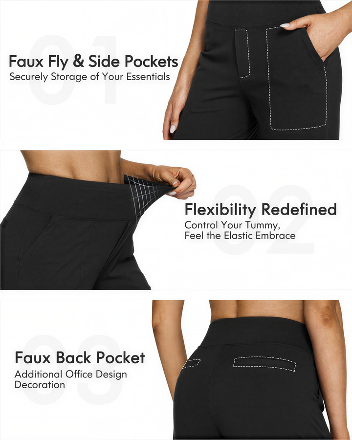 Sally – Comfortable High Waist Wide Leg Trousers
